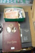 2x Vintage Postcard Albums Including Military etc. plus Assorted Cards