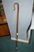Victorian Coloured Glass Twisted Walking Cane