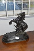Spelter Figure of a Horse and Tamer