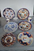 Oriental Hand Painted Dishes and Cups Including Masons etc.