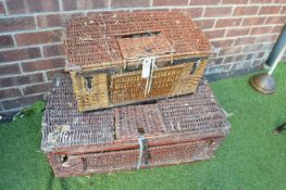 2x Pigeon Carrying Baskets