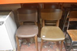 5x Assorted Cushioned Wood Chairs
