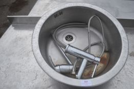 Stainless Steel Basin and 2x Mixer Taps