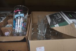 2x Boxes of Assorted Branded Bar Glasses Including Alpacalypse