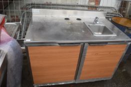 Sub-PS-48-RM Stainless Steel Sink Unit with Undercounter Storage 120x75cm x 100cm high