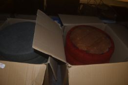 4x Grey and 4x Red Stool Seat Tops/Cushions
