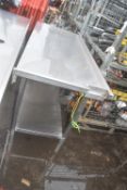 *Stainless Steel Preparation Table with Undershelf 170x65cm x 90cm high