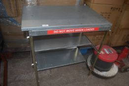 *Folding Prep Table with 2x Undershelves