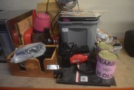 Mixed Lot Including Glasses, Pump, Lighting, etc.