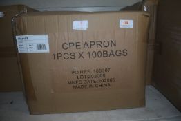 *2x Boxes of ~100x Packs of 100x CPE Aprons