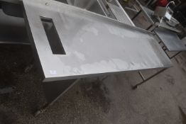 *Stainless Steel Mobile Table 235x70cm x 90cm high
