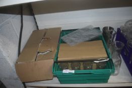 Quantity of Assorted Glasses and Tissue Paper