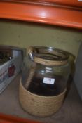 *Large Glass Jar with Rope Handle, and 2x Candle Holders