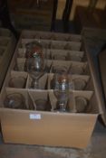 Box of 22x Birra Moretti Pint Glasses and 2x Half Pint