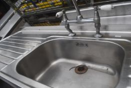 Stainless Steel Single Bowl Sink with Drainer & Mixer Taps