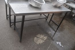 Stainless Steel Preparation Table 200x65cm x 105cm high