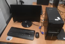 Desktop PC with Monitor, Keyboard, and Mouse