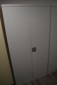 6ft Grey Two Door Storage Cabinet
