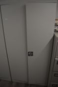 6ft Grey Two Door Storage Cabinet
