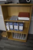 Office Shelving Unit and Contents 80x40cm x 145cm tall