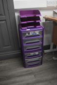 2x Sets of Plastic Storage Drawers