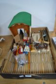 Wooden Model Gypsy Caravan plus Peg Dolls and Pegs
