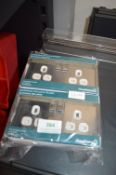 4x GoodHome 13a Double Electrical Wall Sockets