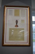Framed Reproduction Cricket History Display