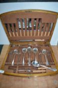 Vintage Cutlery Canteen by Ernest Cockbill of Sheffield in Original Oak Case