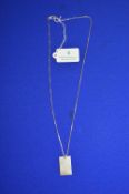 Sterling Silver Nametag and Chain Engraved “Tony” ~11g gross