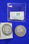 US Commemorative Silver Half Dollar 1893 Christopher Columbus ~12.3g