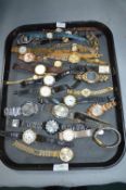 Tray Lot of Assorted Lady’s and Gent’s Wristwatches