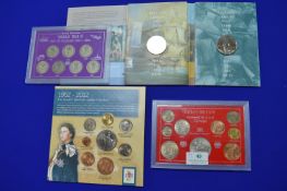 4x British Coin Set Including Farwell to £ S and D, Florins, and a Farthing Collection, etc.