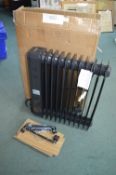VonHaus Black Oil Filled Electric Radiator