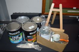 4x Assorted 1L Cans of Paint etc.