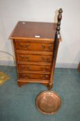 Four Drawer Chest and a Warming Pan
