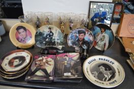 Elvis Presley Beer Glass Set, Wall Plates, and Collectibles