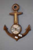 Wooden Anchor Barometer
