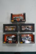 5x Maisto Harley David=son Model Motorcycles