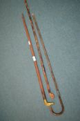3x Walking Sticks
