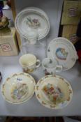 Royal Doulton and Wedgwood Petter Rabbit and Bunnykins Plates and Dishes