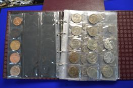 Album of US Coinage Including Dollars, Half Dollars, Quarters and Dimes