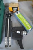 Tripods and a Boots Super 8 Zoom Camera etc.