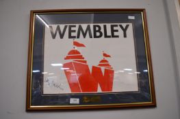 Wembley Stadium Print Signed Stanley Mathews