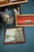 4x Assorted Oil Paintings