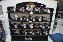 Harley Davidson Model Motorbike Display Stand with 22s Motorbikes