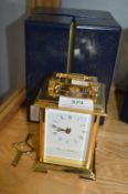 Brass Manual Carriage Clock by Fowkes & Simpson with Presentation Case