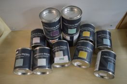 *12x Assorted 100ml Tins of Graham & Brown Emulsion Paints