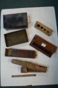 Vintage Wooden Items Including Pencil Boxes, etc.