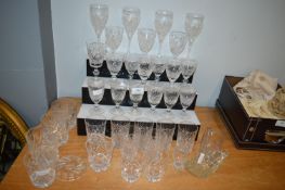 Lead Crystal Wine Glasses and Tumblers etc.
